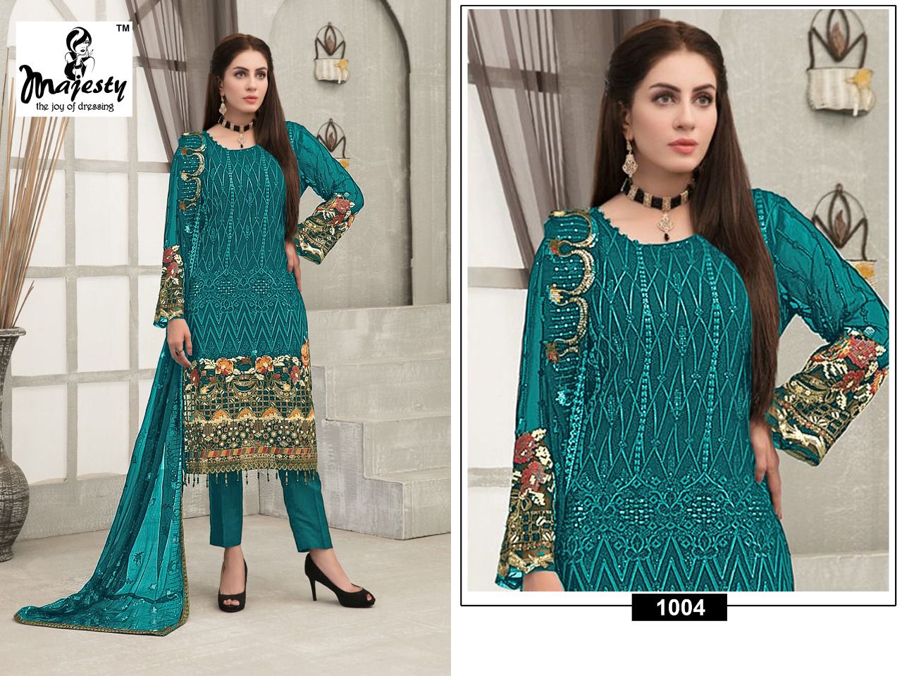 Majesty Maryams 5 Festive Wear Wholesale Georgette Pakistani Salwar Suit